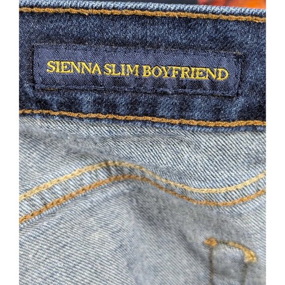 Lucky Brand Women’s Size 0 / 25 Siena Boyfriend Slim Jeans Distressed Dark Blue - Picture 4 of 4